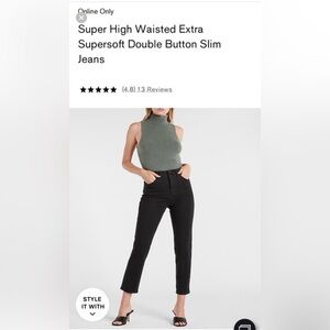 Express Women's High Rise Black Jeans